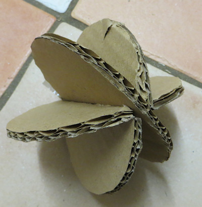 slotted cardboard ball