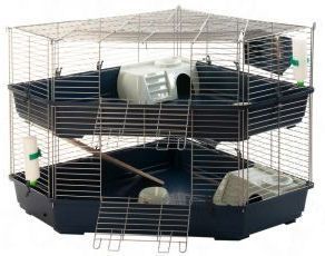 corner rabbit cage